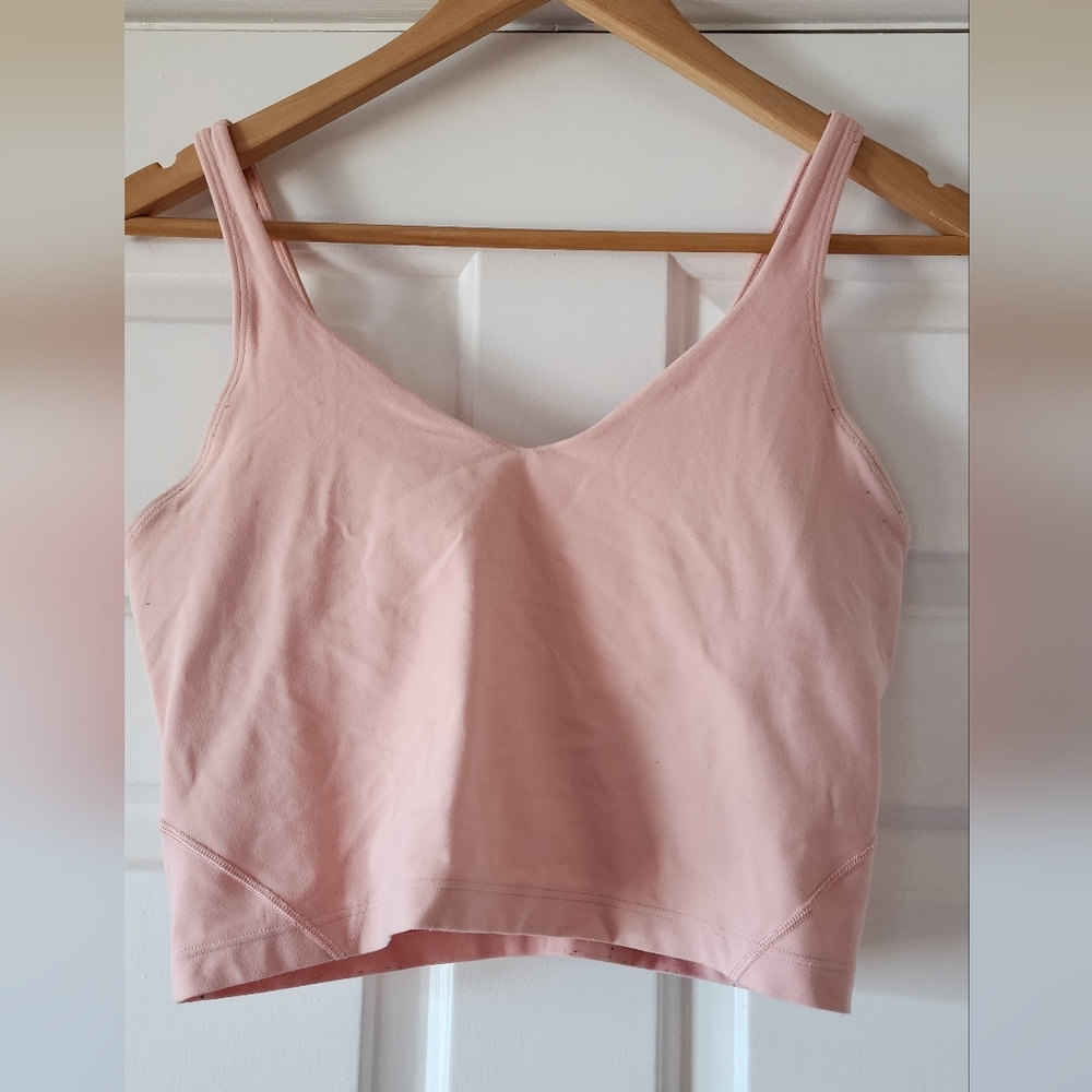 Lululemon Pink V-Neck Crop Top